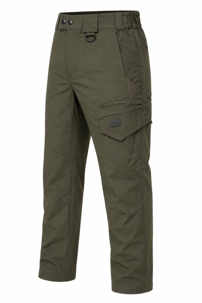 Men's Olive Green Tactical Cargo Pants – Multi Pocket Design